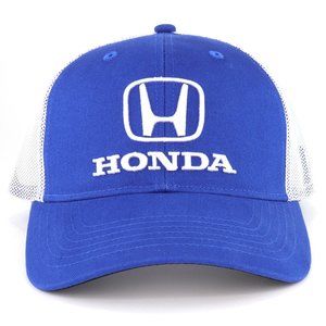 Honda Embroidered Baseball Hat Blue White
